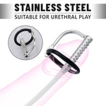 Urethral Plug, Flexible Hollow Urethral Sounds With Penis Rings Urethral Dilators Penis Plug Prostate Stimulation Masturbator Sex Toy For Men, 7.68 Inch