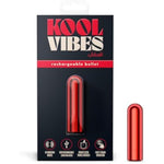Sex Toys – Kool Vibes Mini Bullet Vibrator – 2.5 Inch Discreet Travel-Friendly Clitoral Stimulator – 10 Vibration Modes With Effortless One Button Control – Women, Couples – Cherry
