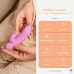 Mini Rabbit Vibrator For Dual Stimulation, G Spot Couples Intimate Personal Massager, Rechargeable & Waterproof Silicone Adult Wellness Device