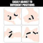 Bdsm Bondage Couple Handcuffs For Bedroom Restraints Sm Sex Toys For Women With Adjustable Bondage Rope Handcuffs Wrist-To-Thigh For Adult Sex Game Play