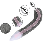 Smooth Long Fox Tail With Anal Plug Flirting Animal Tail Butt Plug Sm Role Play Sex Toys For Women Men Couple (L)