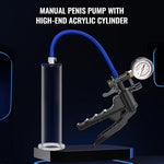 Penis Pump,Male Enhancement Pump System,Penis Vacuum Pump with Gauge 9 x 2 inch Cylinder,Dick Pump,Penile Pump,Sex Toys - Pumps & Enlargers