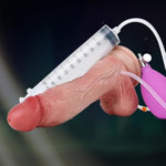 Inflatable Ejaculation Dildo Expanding Anal Sprayer,Silicone Cumming Stimulator Sex Toy For Adult, Squirting Butt Plug With Powerful Suction Cup