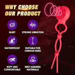 Penis Ring Adult Sex Toys - Silicone Adjustable Male Cock Ties For Erection Enhancing, Long Lasting Stretchy Penis Clamp Cock And Ball Ring For Men,With Cock Ties Clitoris Vibrator