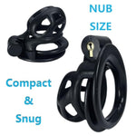 Male Chastity Device, Upgraded Ergonomic Nylon Resin Chastity Locked Cage With 4 Sizes Rings Complete Set For Prevent Erection Penis Exercise Cook Cage Bondage Restraint Kit Sex Toy (Nub)