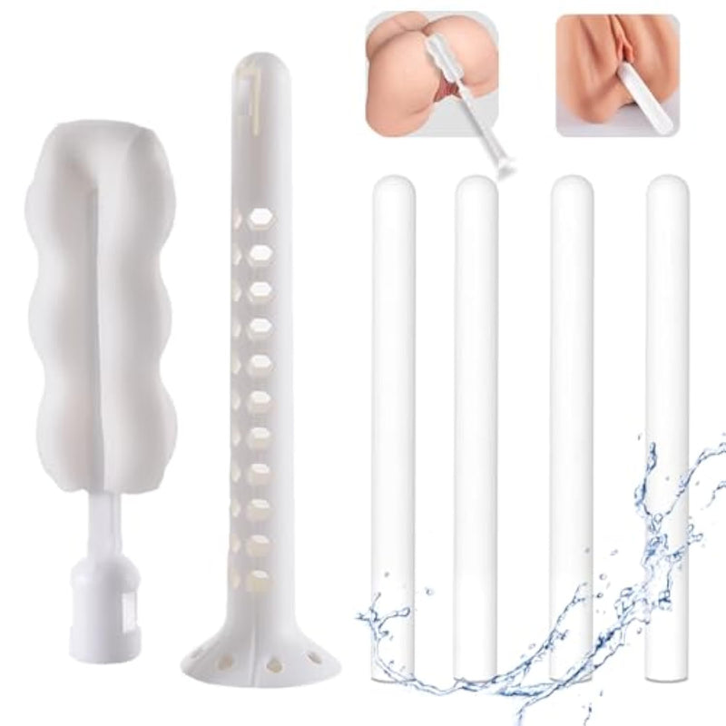 Sex Doll Care Kit Male Masturbation Cleaning Kit, Includes 4 Reusable Absorbent Dryer Sticks, Adult Multi-Purpose Pocket Pussy Vagina Rear Sex Toy Cleaning Ki Penis Trainer Cleaning Brush