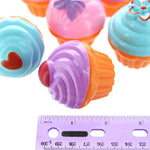 6 Pcs Pretend Play Food Dessert Set, Mini Toy Cupcakes For Kids, Petite Pastries Toys