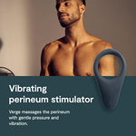 Verge Vibrating Cock Ring Adult Toy | Men'S Perineum Vibrators | App Control Penis Ring With 10 Vibrations | Male Vibrator Silicone Games & Gifts | Wearable Adult Sex Toys For Men & Couples