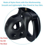 Male Chastity Device, Upgraded Ergonomic Nylon Resin Chastity Locked Cage With 4 Sizes Rings Complete Set For Prevent Erection Penis Exercise Cook Cage Bondage Restraint Kit Sex Toy (Mini)