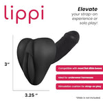 Lippi Dildo Base Cushion, Grinder, Bullet Vibe Pocket, Black