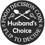 Husband Wife Gift Food Decision Coin Gift Valentines Day Anniversary Birthday Gift For Couple Women Men Gift For Couple Husband Wife To Be Wedding Gifts For Groom Bride Double-Sided