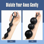 Inflatable Silicone Anal Beads Air Pump Detachable Adjustable Size Adult Sex Toy