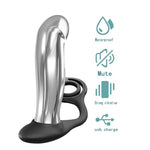 10 Modes Remote Metal Anal Vibrator, USB Recharge Anal Plug Butt Plug Vibrator with Ring Adult Sex Toy for Women Men