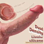 Ultra Realistic Dildo-8‘’ Flesh Lifelike Dildo Realistic Skin Texture, Thick Liquid Silicone With Powerful Suction Cup, Beginner For G-Spot And Anal Play, Hands-Free Penis Sex Toy For Women Men