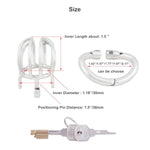 Male Chastity Device Short Small Inner Diameter 30Mm Belt Ergonomic Design Hinged Ring Men Cock Cage T2350 50Mm