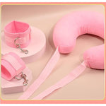 Bdsm Bed Restraints Kit Sex Bondage Toys,Wrist Thigh Leg Restraint System,Removable Sex Tool Bondaged Kit Sex Toys For Couples (Pink)
