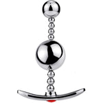 Sex Toy For Men Stainless Steel Anal Plug Shape Jewelry Butt Plug Trainer Set Anal Massager Women Unisex Gay Temperature Stimulation(A)