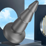 Anal Plug Butt Plug Trainer With Suction Cup Black Silicone Cone Prostate Massager Dilator Sex Toy For Men Women Masturbation (S)