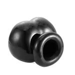 Silicone Cock & Ball Ring For Men – Testicle Stretcher, Chastity Cage & Erection Enhancer | Bondage Gear Cbt Toy For Pleasure, Control & Longer-Lasting Performance (Black)