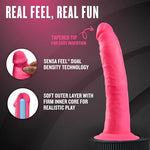 Blush Neo Elite 5.5" Dildo for Beginners - Ultrasilk Silicone Realistic Cock - SensaFeel Technology - Suction Cup Base and O-Ring Harness Compatible - Safe Sex Toy for Women Men & Couple- (Neon Pink)