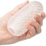 Boundless Reversible Nubby Stroker – Textured Male Pleasure Sleeve With Case– Sex Toys For Men – Clear