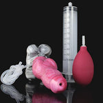 Squirting Realistic Dildo Smaller Size 6.9Inch Ejaculation G Spot Dog Dildo Silicone Animal Dildo Wolf Canine Anal Sex Toys With Suction Base - Red Grey