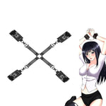 Bdsm Bondage Handcuffs & Footcuffs Set Sm Play Adjustable Adult Black Handcuffs & Ankle Restraints Set – Premium Bondage Wrist & Leg Cuffs With Wide Straps – Soft Padded Bdsm Restraints For Couples