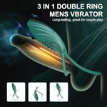 Vibrating Cock Ring Mens Sex Toys With Clitoral Stimulator, Penis Ring Cockring Prostate Vibrator Male Couples Sex Toy With 10 Vibration Mode, App Remote Control Penis Vibrator Adult Sex Toys & Games