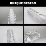 Clear Penis Sleeve Extender Cock Sleeves Cock Sheath With Anti-Slip Delay Ejaculation Testicle Toys Ultra-Soft Penis Sleve Penis Enlarger Girth Pennis Sleeve Girth Enhancer For Men