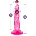 Naturally Yours Realistic 5 Inch Small Dildo, Suction Cup Strap On Harness Compatible, Thin Mini Anal Cock For G Spot Vaginal Play, Adult Sex Toys For Beginner Women Men Gay - Pink