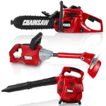 3 Pcs Toy Gardening Tool Set For Kids Toy Leaf Blower Weed Trimmer Chainsaw Pretend Set With Lights And Sounds Christmas Birthday Gift For Boys Girls