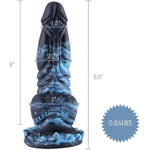 8.86" Silicone Dildo,8" Insertable Length?Max Width 3" With Kliclok System, M Size - Fantasy Series