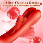 Thrusting Dildo Rose Sex Toy Vibrator Wand, Couples Sex Toys 3 In 1 & 7 Flapping Modes, Adult Sex Toys & Games G Spot Vibrator Sexual Pleasure Tools Clitoral Nipple Anal Vibradores For Womens Toys