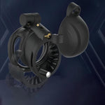 Barbed Sm Cock Cage With Two Invisible Locks Male Sex Toys Chastity Cage With 4 Different Sized Activity Rings, Nylon Resin Chastity Device For Exercising Man'S Penis (Flat Ring)