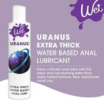 Uranus Extra Thick Water-Based Anal Lube, Long-Lasting, 3 Fl Oz