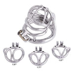 Male Cock Cage Base Ring Ergonomic Design Stainless Steel Chastity Device Closed Ring With Scrotal Splitter H545 (1.77''/ 45Mm)