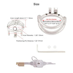Mens Short Chastity Cages Prevent Escape Design Closed Ring Cock Cage Adult Game Sex Toy S740 (1.57 Inch / 40Mm)