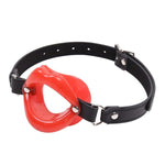 Open Mouth Gag Red Lip Shape Silicone Mouth Plug Bdsm O Ring Bondage Sm Sex Toy For Adults Couples Oral Slave Games Sex Play Leder Bodnage Fesseln Fetisch