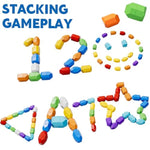 50 Pcs Extra-Large Stacking Rocks Toys For Age 1-3 2-4, Safe Montessori Stacking Building Blocks Stones Toddlers Toy For 1 2 3 4 Year Old Boy Girl, Sensory Toys Gifts For Kids Age 1-2 2-4