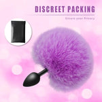 Rabbit Tail Anal Plug,Silicone Butt Plug,Anal Sex Toys For Men,Women And Beginners,Plug Anal For Couples,Butt Plugs For Cospaly (Small)