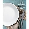 Vitrelle 18-Piece Service for 6 Dinnerware Set, Triple Layer Glass and Chip Resistant, Lightweight Round Plates and Bowls Set, Winter Frost White