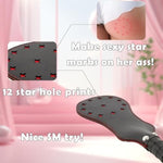 Leather Sexy Spanking Paddles Sex Whip, 14.1Inch Bdsm Sex Toy For Paddle Sex Play Flogger Adult Sex Slapper Punish Cosplay Sm Sex Games Bondage Flirting Sexual Abuse For Couples