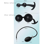 Silicone Expand Inflatable Anal Plug With Built-In Steel Balls Adult Sex Toys, Couple Pleasure Butt Plug Bead Pulling Anal Dilator Sex Toys