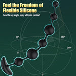 Vibrating Anal Beads - 14.2 Inch Long Vibrating Butt Plug Male Sex Toy, Large Flexible Silicone Anal Plug Prostate Massager With 10 Vibration Modes, Anal Sex Toys For Men Women Couples