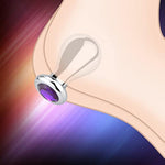 Big Anal Butt Plug,Bulb-Shaped Metal Anal Plug With Purple Gemstones, Anal Toys For Prostate Massage And Sphincter Stretching, Anal Sex Toys For Men Women Couples (M)