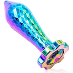 Metal Anal Butt Massager Plug Dilator Adult Sex Toys With Gear Shaped Diamond Base, Sex Plug Toy Dildo Masturbator Insert Toy For Women Men Couple (L)