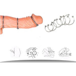 Stainless Steel Ring Cock Ring 6 Metal Foreskin Retention Rings Sex Toy For Men Delay Ejaculation Potency Increase