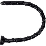 Super Long Anal Plug Dildo Liquid Silicone Anal Butt Plug With Spiral Texture Design, Ultra Soft Sex Adult Toy For Couple(Black)