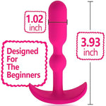 Anal Plug Butt Plug With Safe Curved Base For The Beginners Comfortable Long-Term Wear Rose Red Sex Toy For Men Women Masturbation
