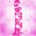 12" Soft Silicone Realistic Extra Giant Long Fantasy Pink Dildo Suction Cup